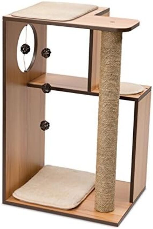 Premium Cat Furniture V Box Large Walnut